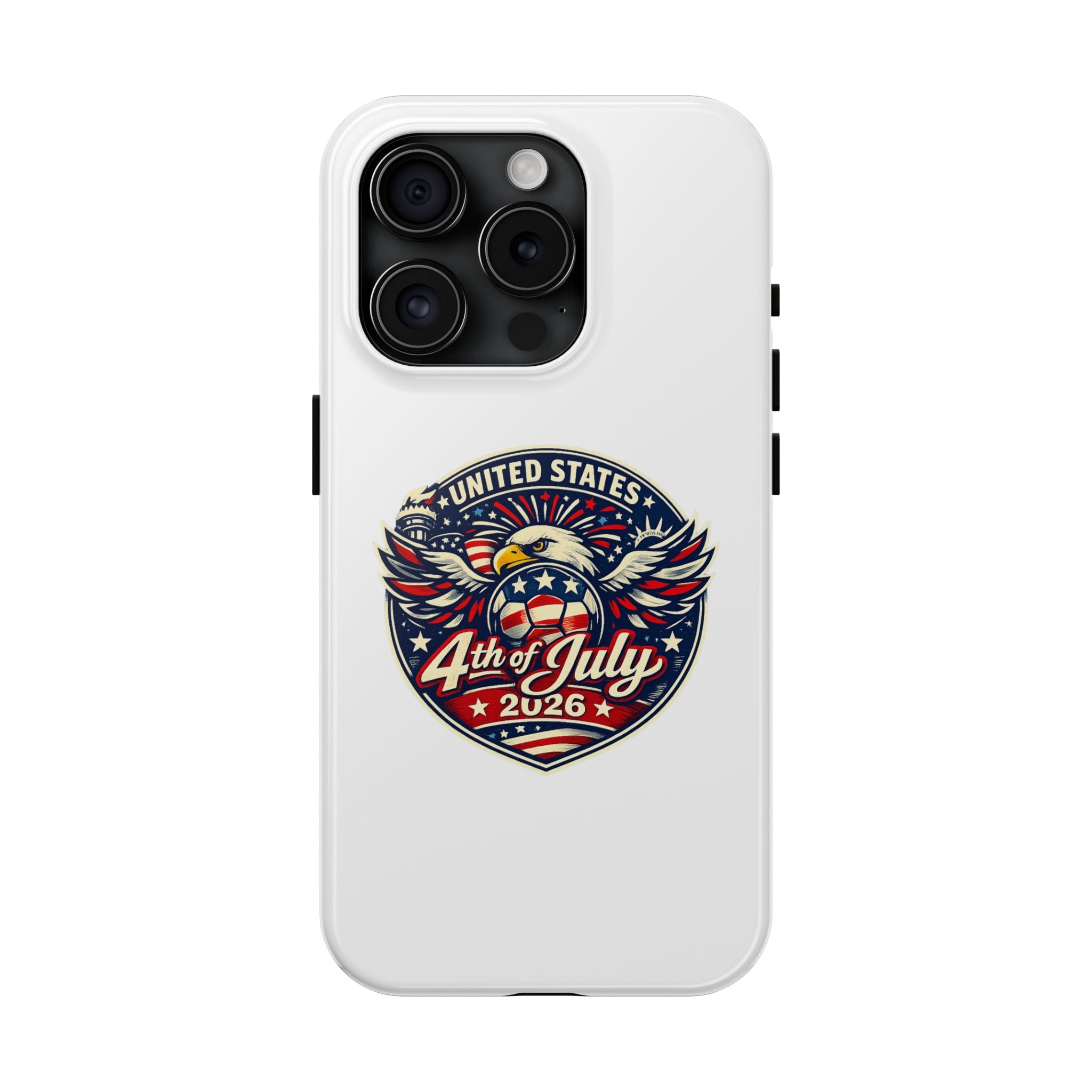 4th of July 2026 Tough Phone Case – Patriotic Eagle Shield Design