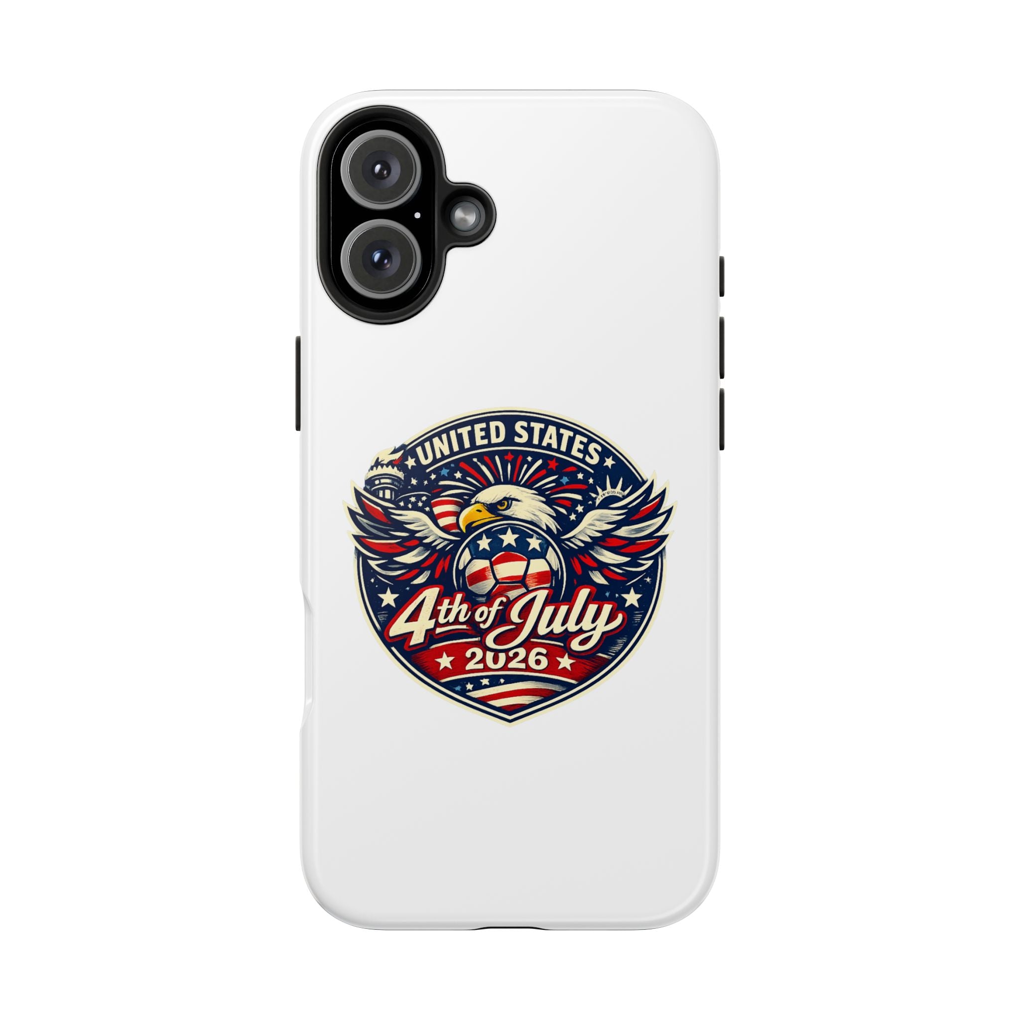 4th of July 2026 Tough Phone Case – Patriotic Eagle Shield Design