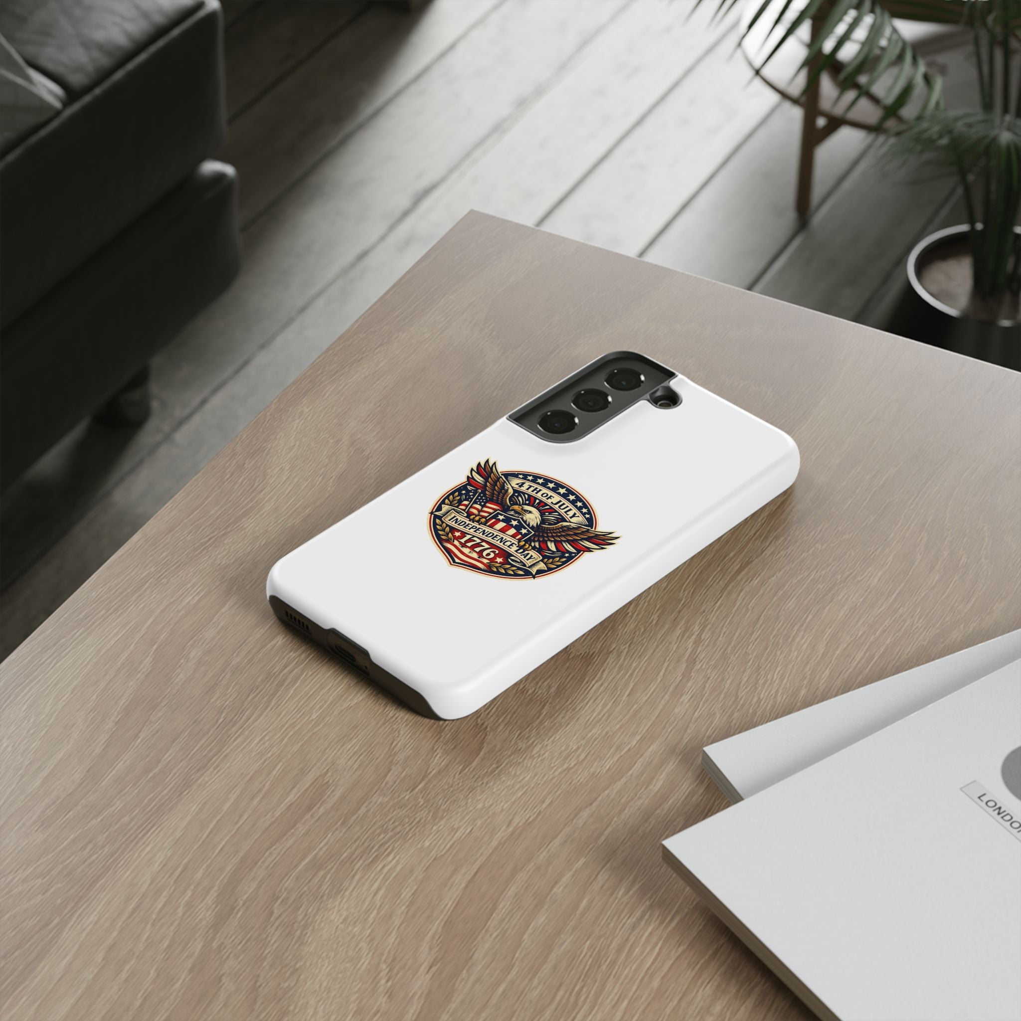 Independence Day 1776 Patriotic Phone Case — 4th of July Eagle Shield Design
