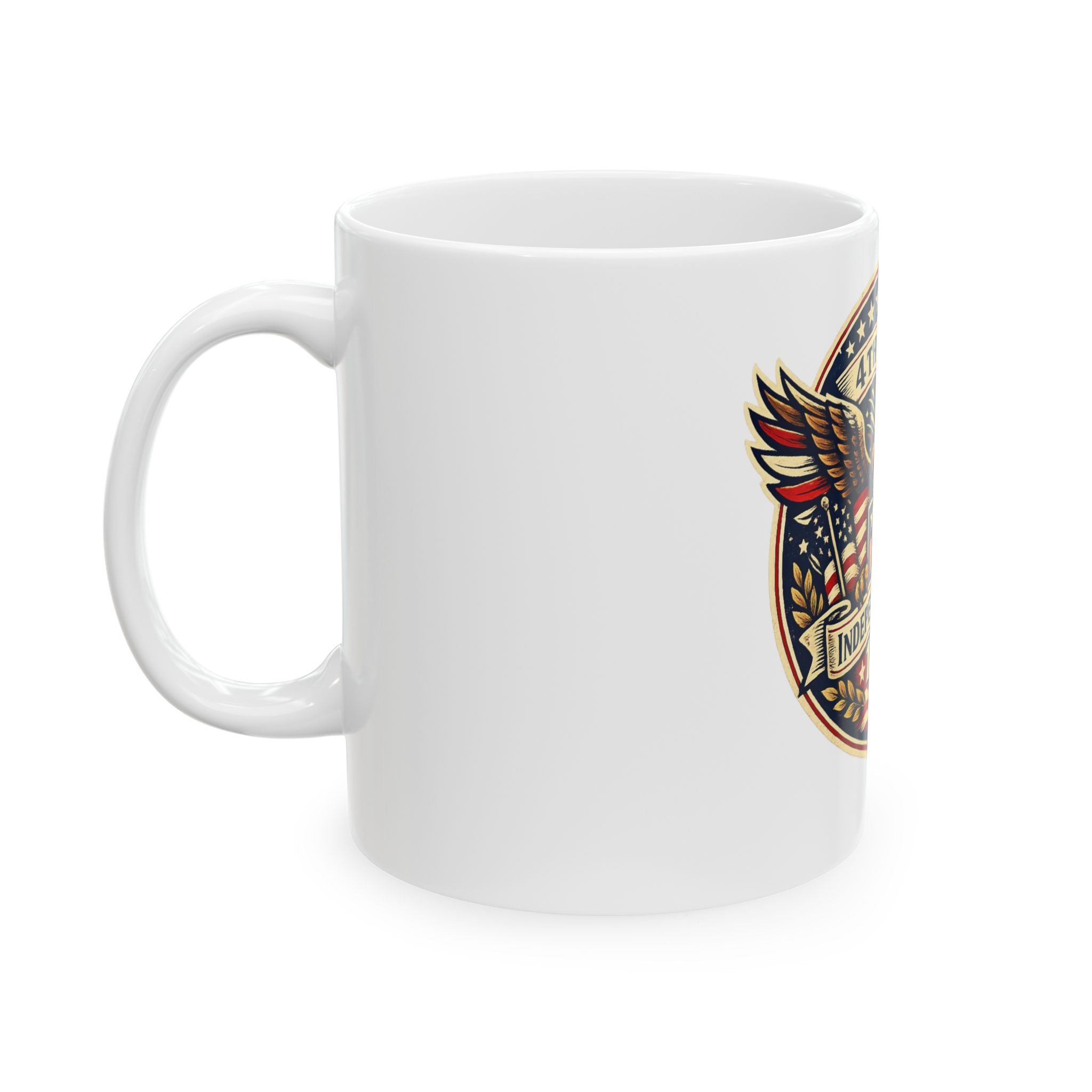 4th of July Eagle Ceramic Mug — 'Independence Day 1776' Patriotic Coffee Cup (11oz/15oz)