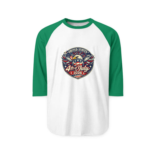 4th of July Raglan Shirt - USA Eagle Vintage Independence Day Baseball Tee