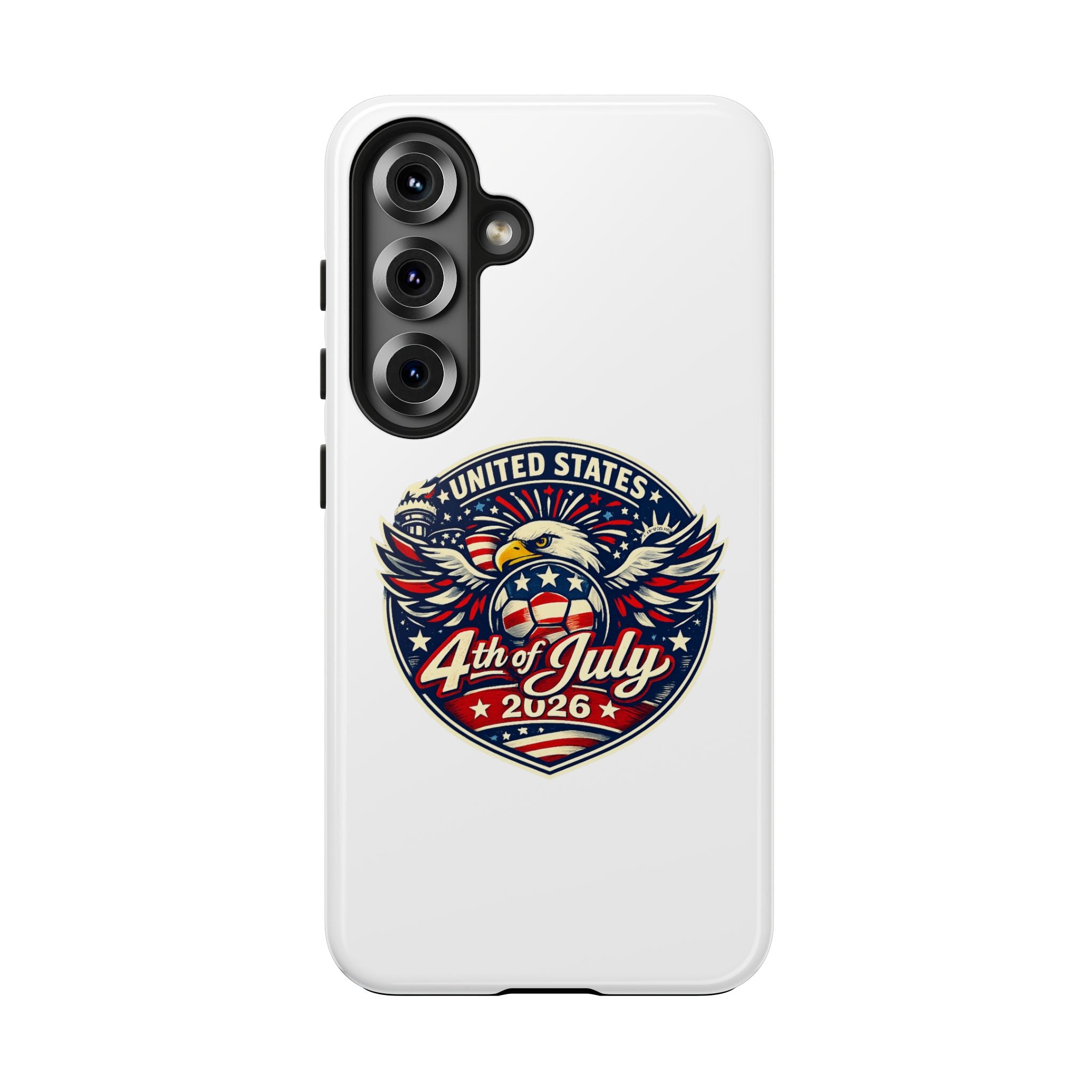 4th of July 2026 Tough Phone Case – Patriotic Eagle Shield Design
