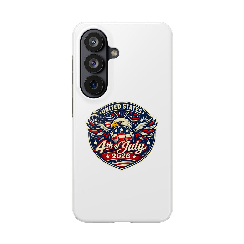 4th of July 2026 Tough Phone Case – Patriotic Eagle Shield Design