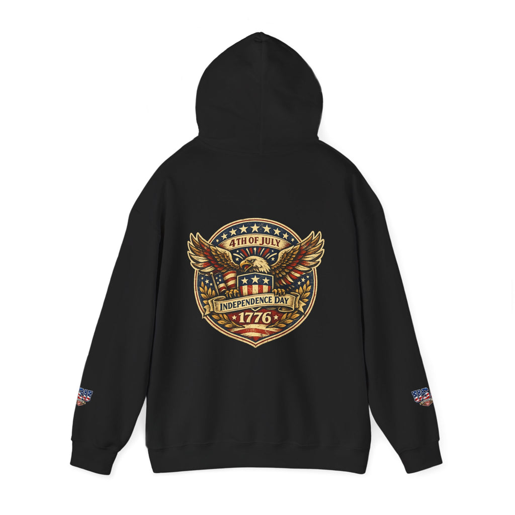 Independence Day 1776 Hoodie – 4th of July Patriotic Eagle Sweatshirt