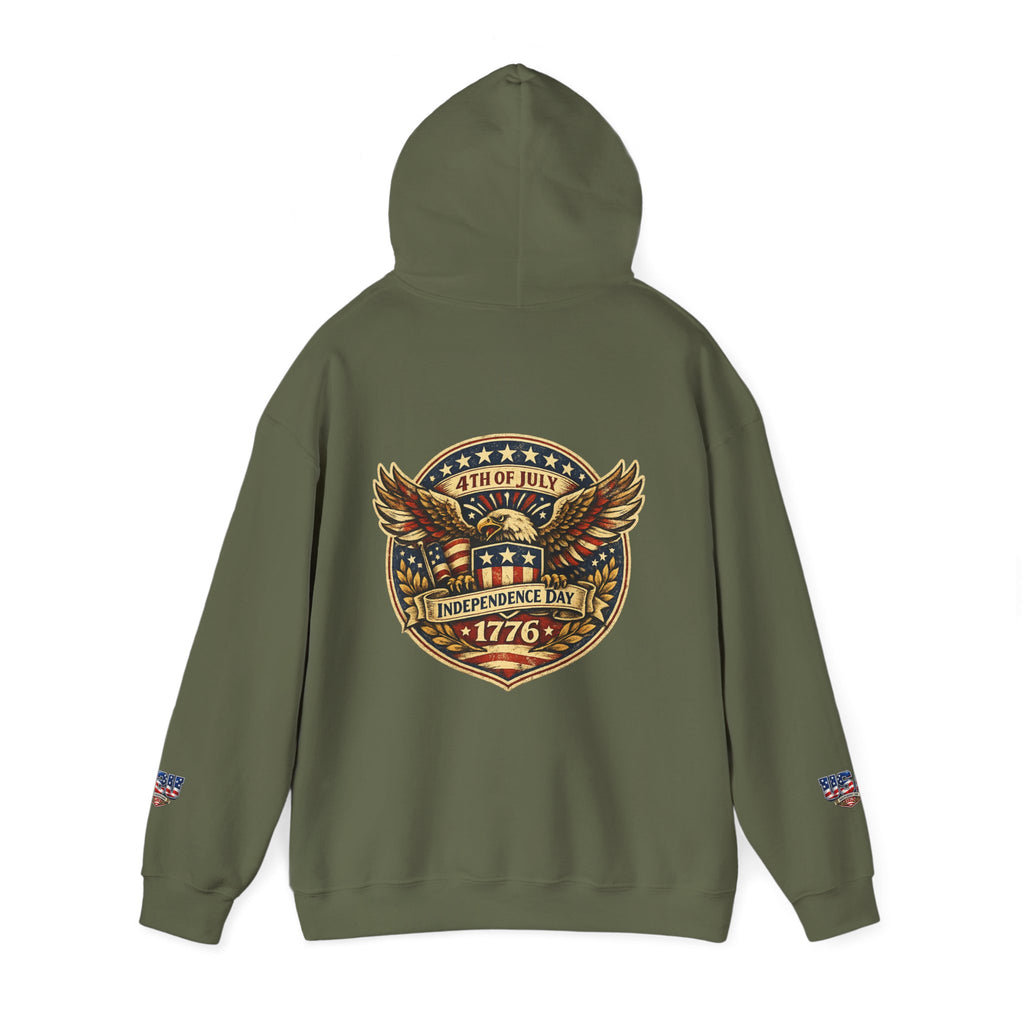 Independence Day 1776 Hoodie – 4th of July Patriotic Eagle Sweatshirt