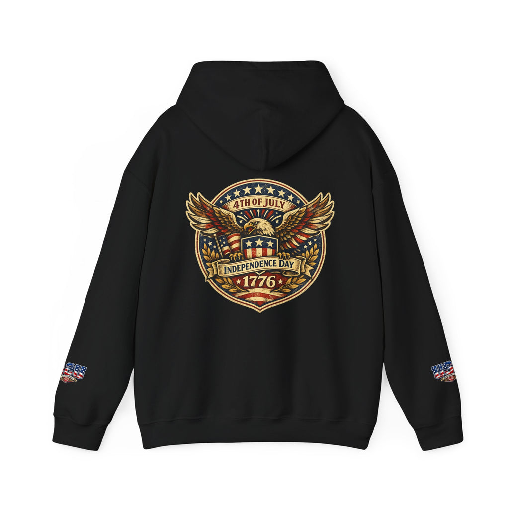 Independence Day 1776 Hoodie – 4th of July Patriotic Eagle Sweatshirt