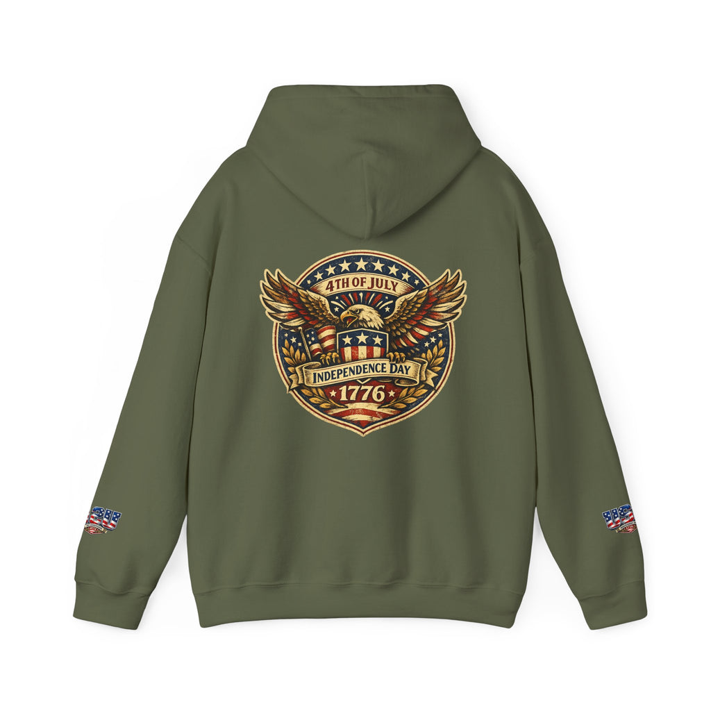Independence Day 1776 Hoodie – 4th of July Patriotic Eagle Sweatshirt
