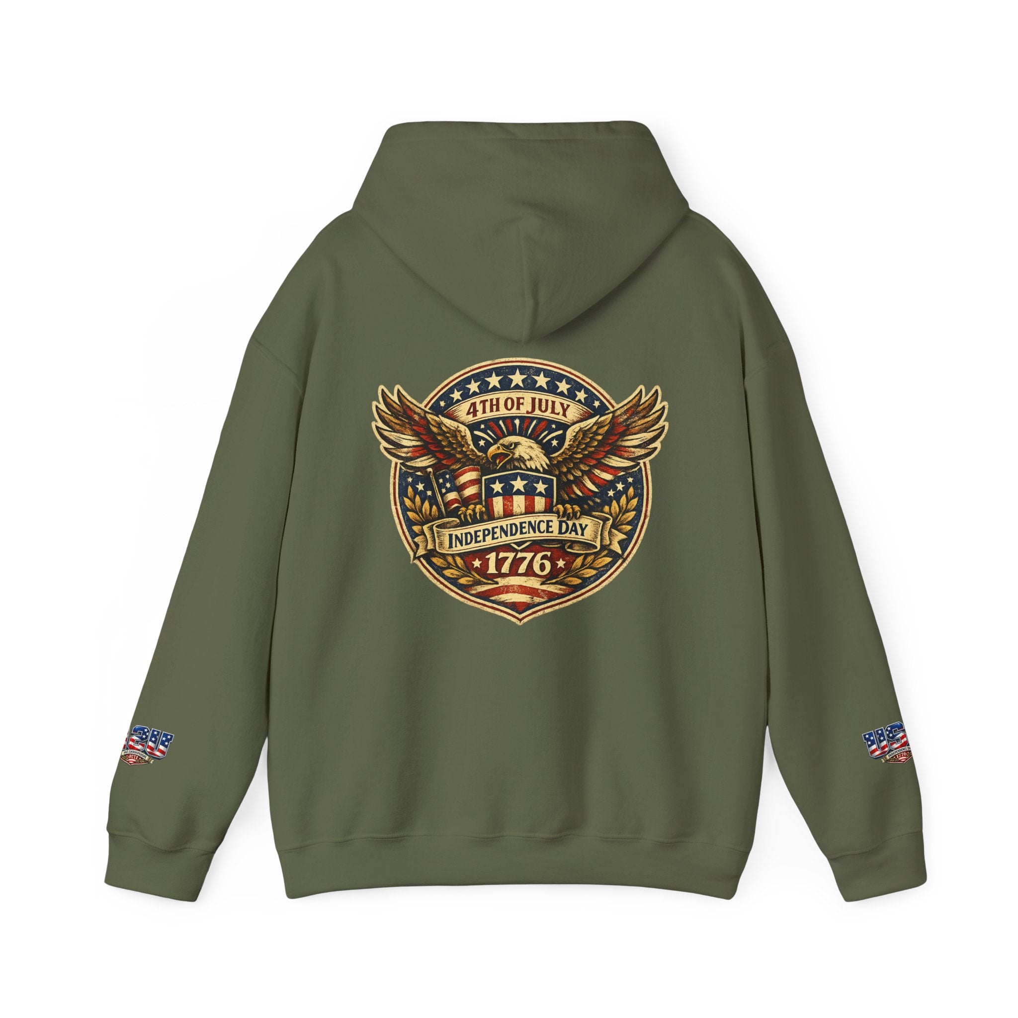 Independence Day 1776 Hoodie – 4th of July Patriotic Eagle Sweatshirt