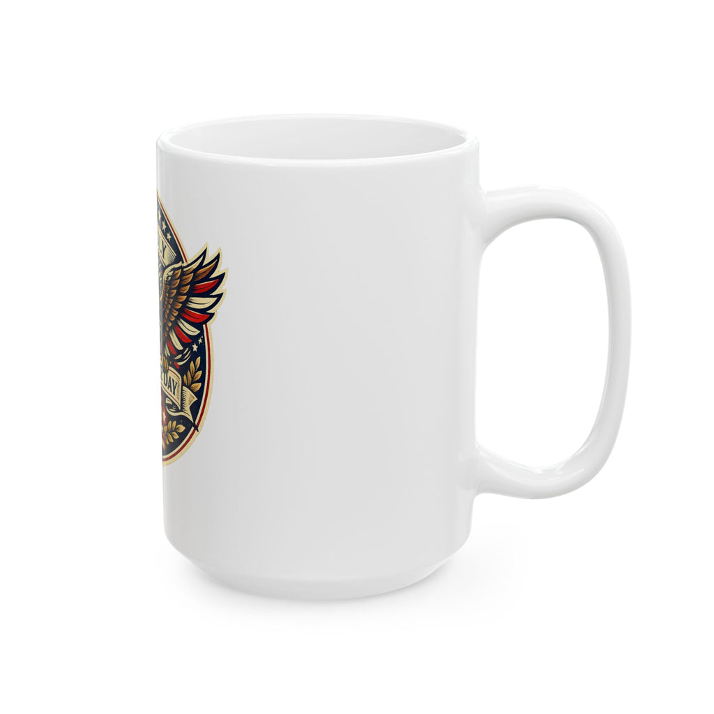 4th of July Eagle Ceramic Mug — 'Independence Day 1776' Patriotic Coffee Cup (11oz/15oz)