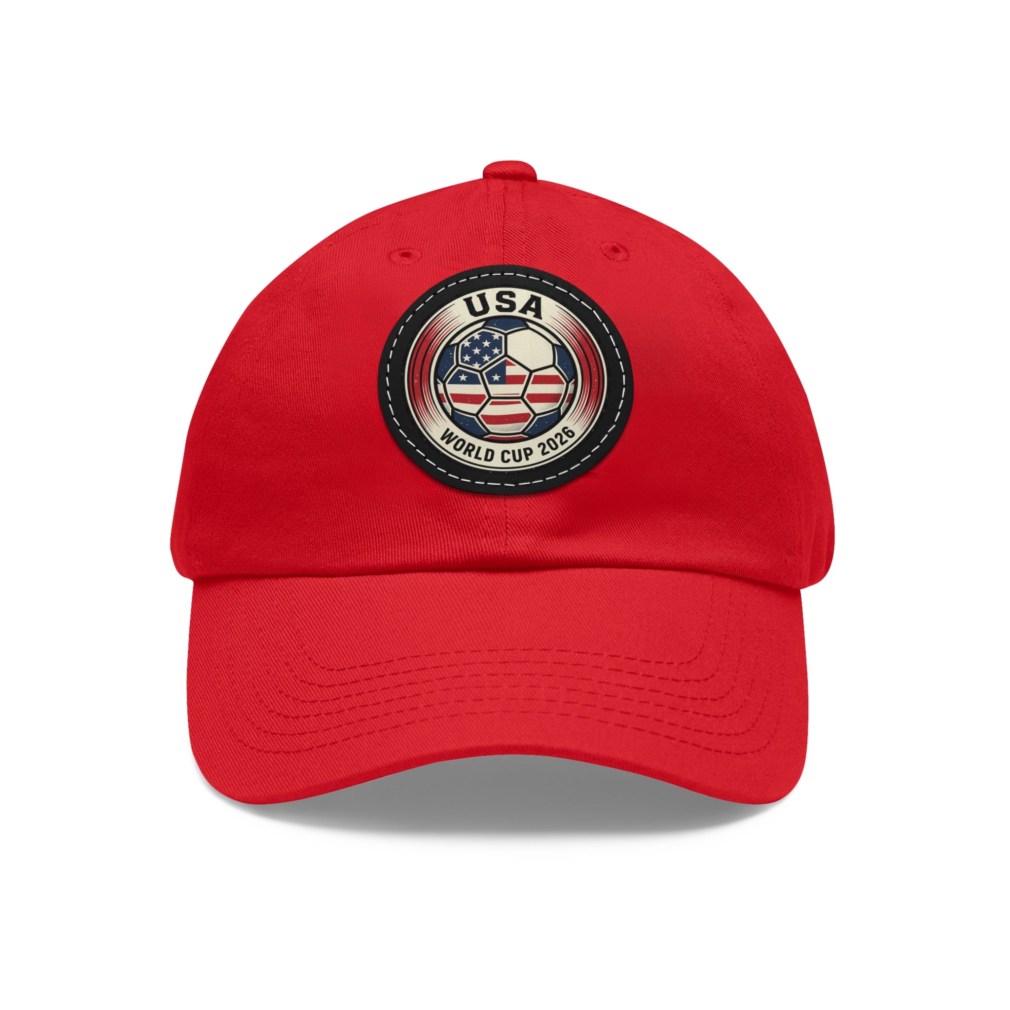 USA World Cup 2026 Leather Patch Dad Hat
