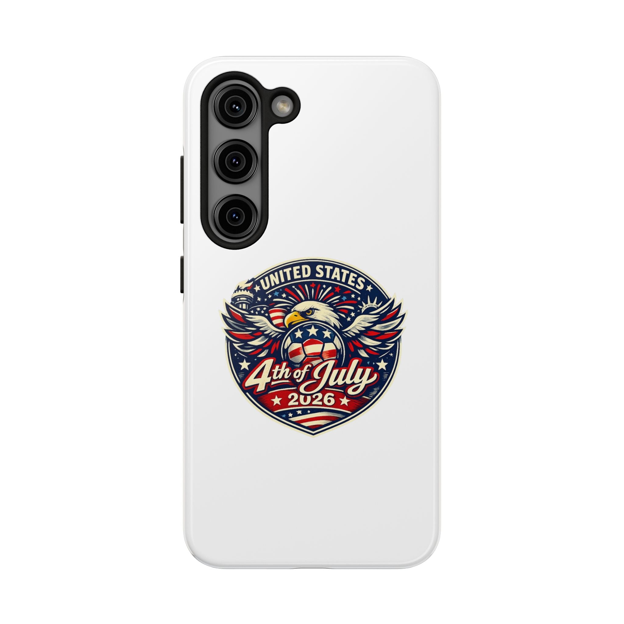 4th of July 2026 Tough Phone Case – Patriotic Eagle Shield Design