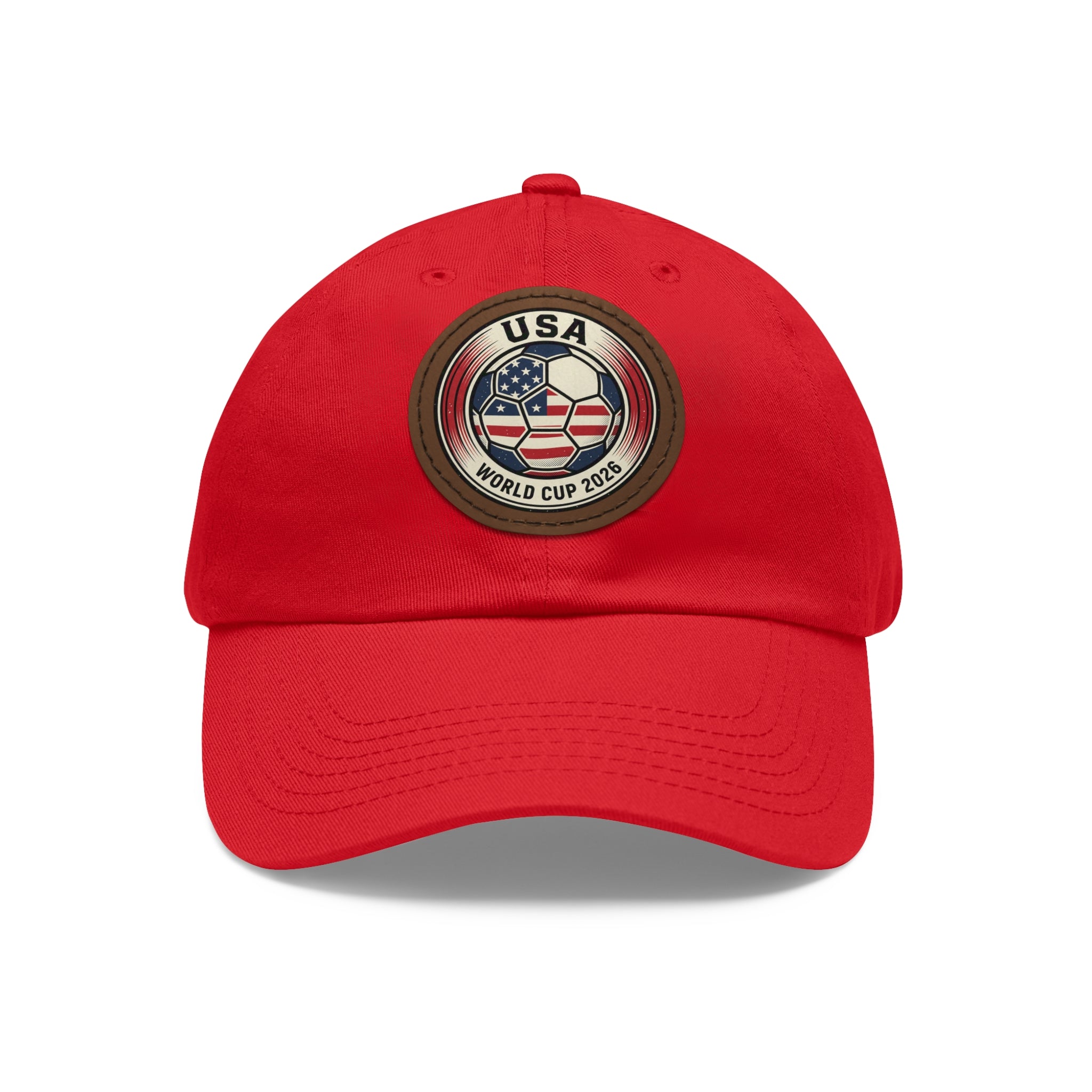 USA World Cup 2026 Leather Patch Dad Hat