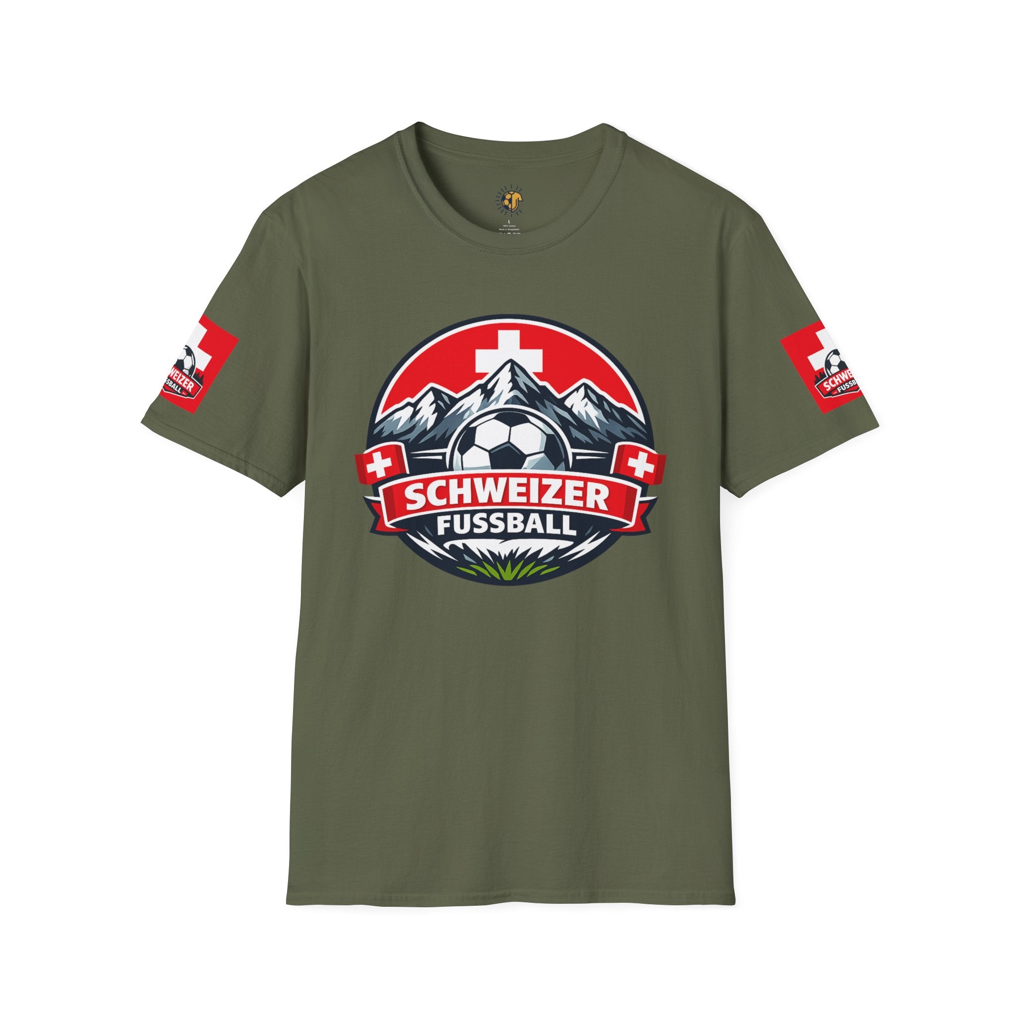 Schweizer Fussball T-Shirt — Swiss Soccer Crest Tee