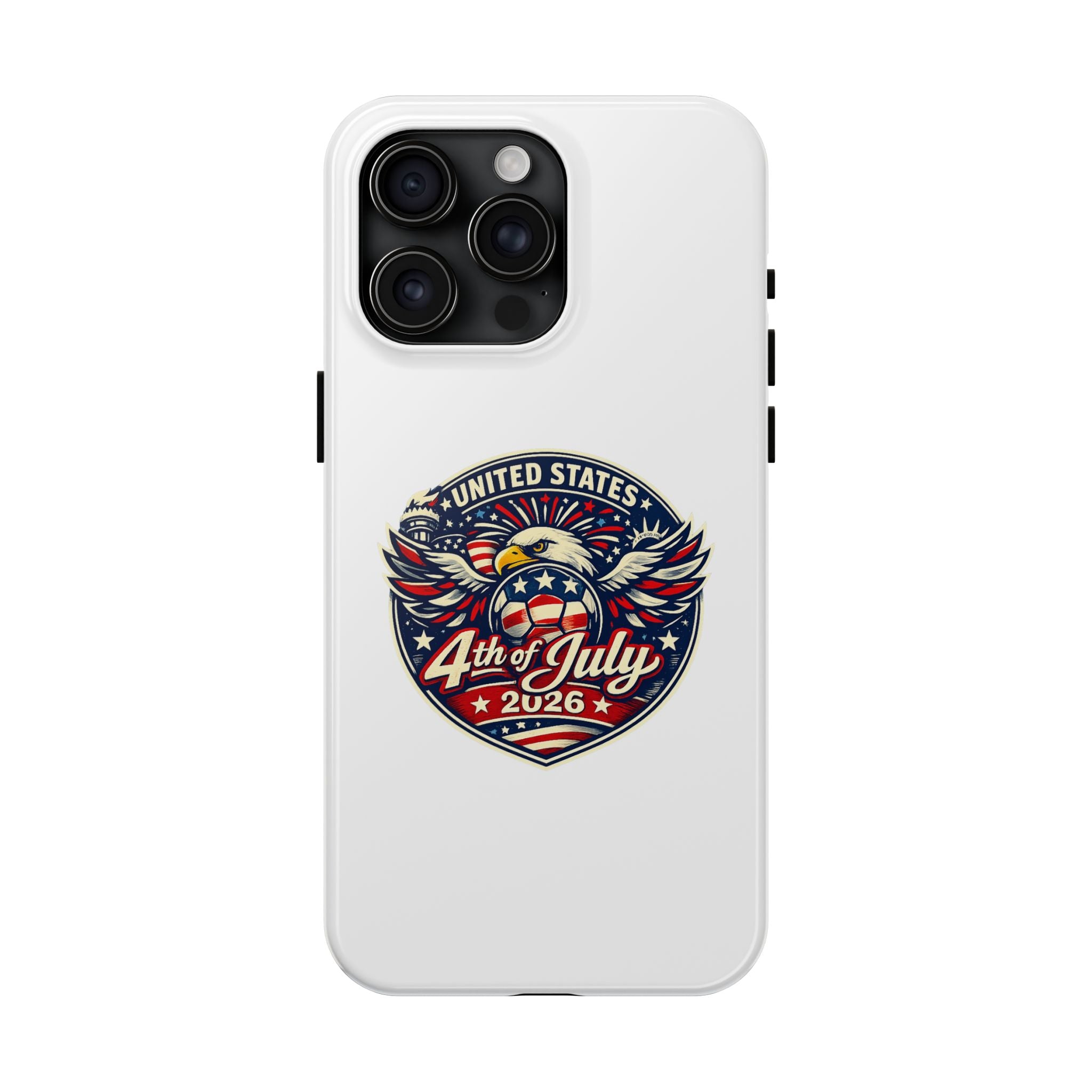 4th of July 2026 Tough Phone Case – Patriotic Eagle Shield Design
